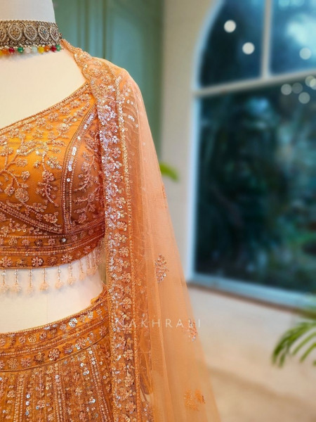 Citrine Shine Embroidered Lehenga