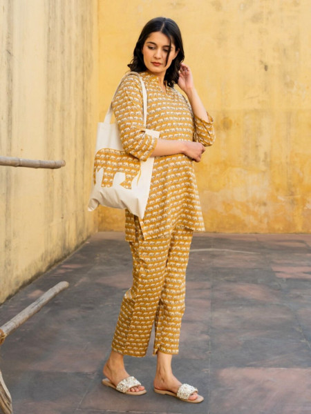 Rouge Ready Yellow Co-ord Set with Tote Bag
