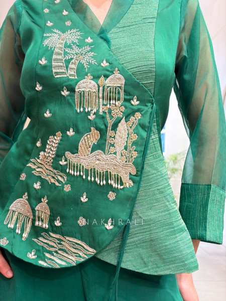 Fortune Regal Green Indo-Western Palazzo Set
