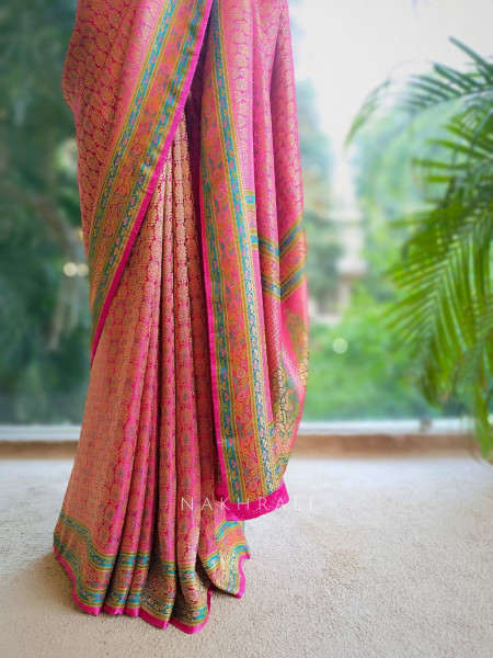 Empress Aura Magenta Modal Silk Zari Saree