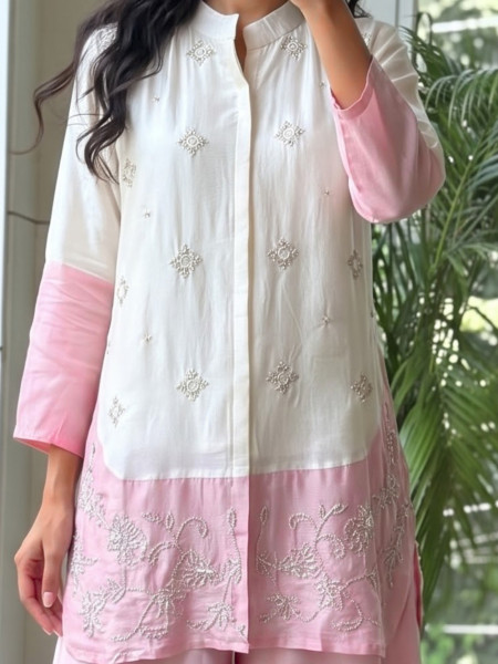 Primrose Candy Pink Kurta Palazzo Set