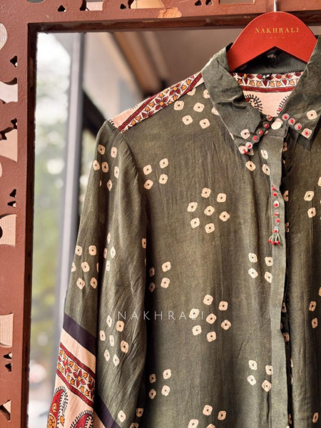 Gatha Brown Printed Shirt in Soft Fabric