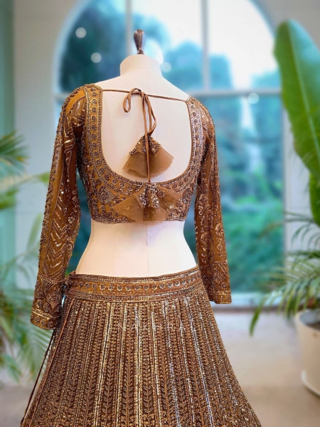 Regalia Bronze Embroidered Lehenga