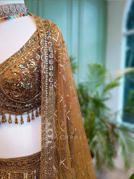Regalia Bronze Embroidered Lehenga