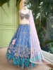 Azure  Beaded Sequin Lehenga