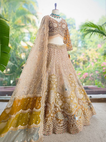 Rivara Green Lehenga Set with Heavy Zari Sequin Work