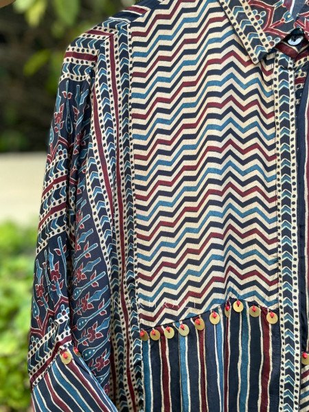 Tattva Black Art Modal Printed Shirt