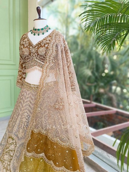Rivara Green Lehenga Set with Heavy Zari Sequin Work