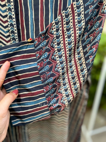 Tattva Black Art Modal Printed Shirt