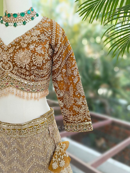Rivara Green Lehenga Set with Heavy Zari Sequin Work