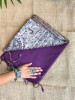 Kriti Tusser Purple Madhubani Saree