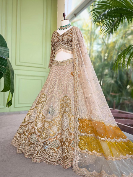 Rivara Green Lehenga Set with Heavy Zari Sequin Work