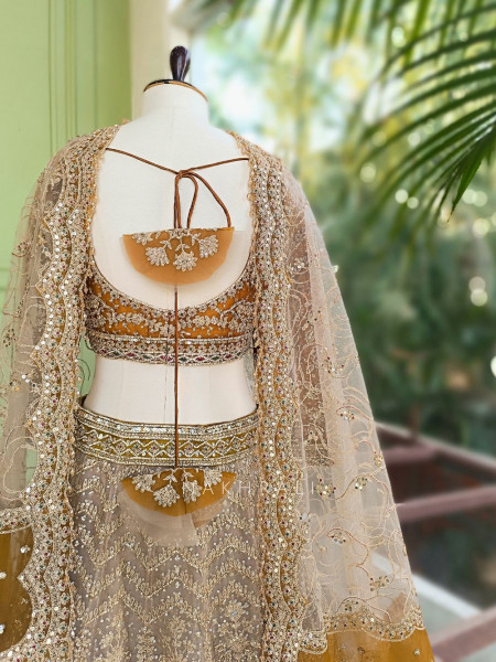 Rivara Green Lehenga Set with Heavy Zari Sequin Work
