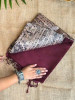Kriti Tusser Maroon Madhubani  Saree