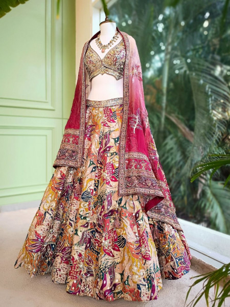 Vivanta Floral Zari Sequin Lehenga