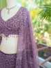 Kavika Lavender Net Lehenga with Sequin and Cut Dana Work