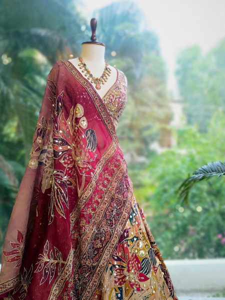 Vivanta Floral Zari Sequin Lehenga