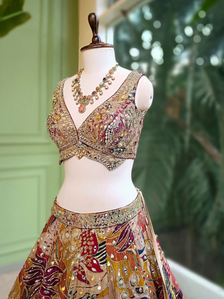 Vivanta Floral Zari Sequin Lehenga