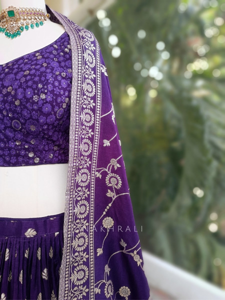Rajasvi Purple Lehenga - Partywear Collection