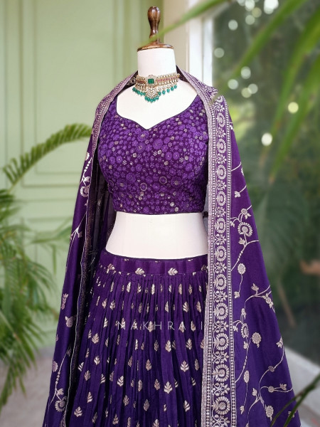 Rajasvi Purple Lehenga - Partywear Collection