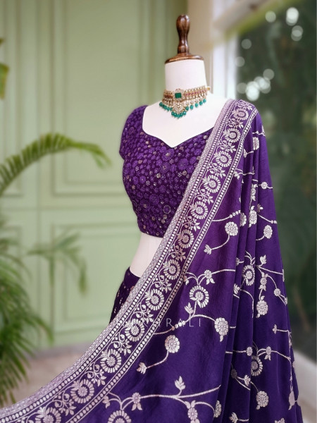 Rajasvi Purple Lehenga - Partywear Collection