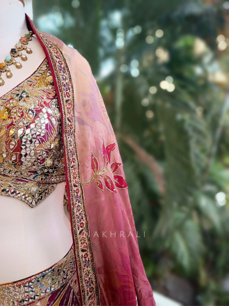 Vivanta Floral Zari Sequin Lehenga
