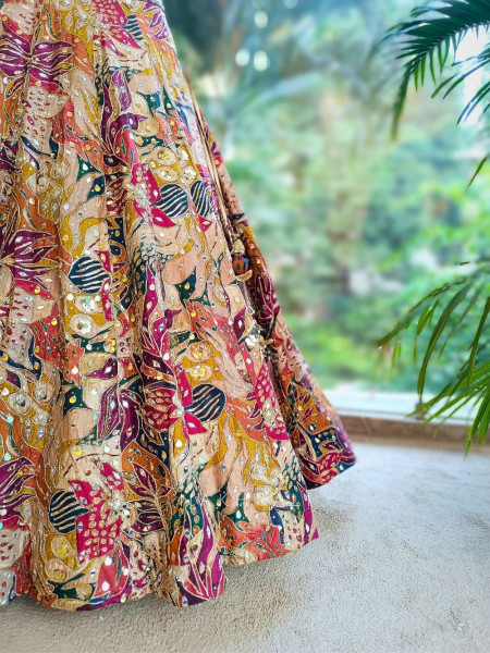 Vivanta Floral Zari Sequin Lehenga