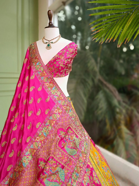 Rangmayi Multicolor Unstitched Lehenga Set