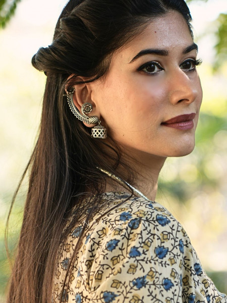 Aira Ear Cuff Jhumka Earrings