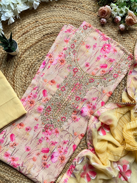 Saawan Bloom Dress Material with Thread Work