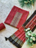 Aarvika Wine Dress Material with Embroidery