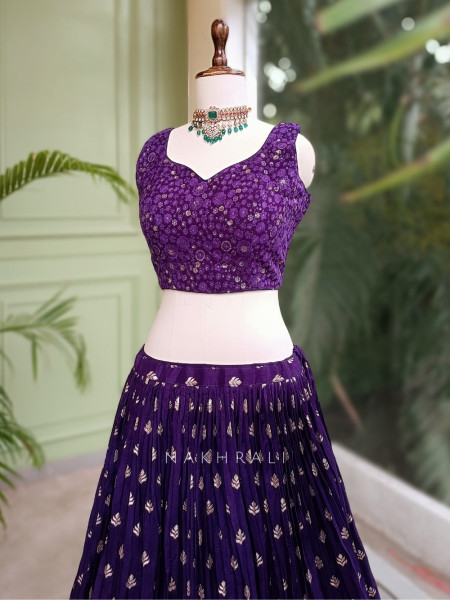 Rajasvi Purple Lehenga - Partywear Collection