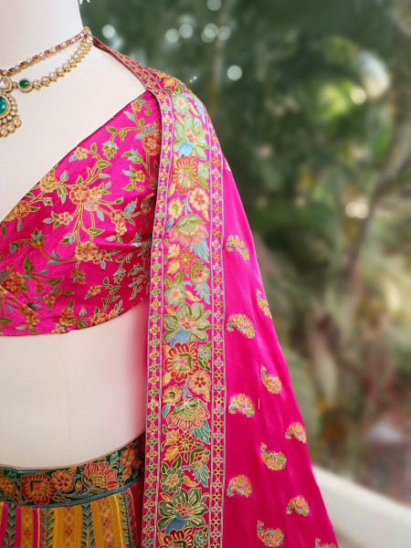 Rangmayi Multicolor Unstitched Lehenga Set