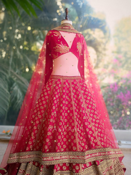 Yuvika Red Bridal Lehenga with Classic Bridal Embroidery
