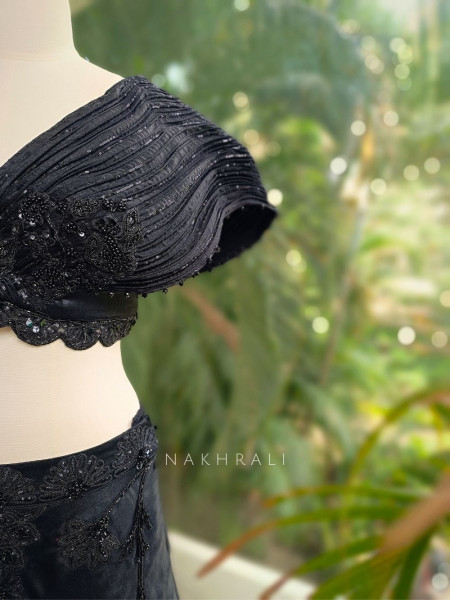 Midnight Enchant Black Indo-Western Set