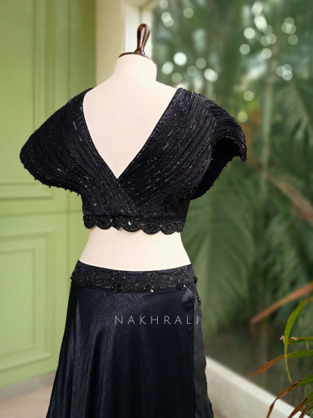 Midnight Enchant Black Indo-Western Set