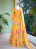 Sunhera Yellow Silk Kurta &amp; Skirt Set with Zari Zardozi Work
