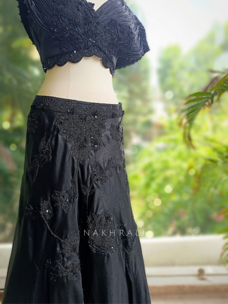 Midnight Enchant Black Indo-Western Set
