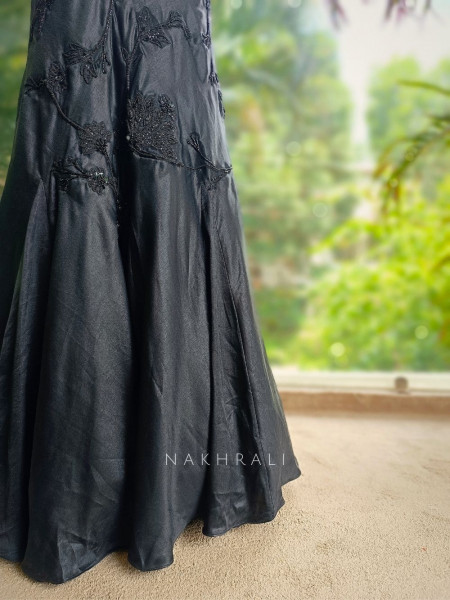 Midnight Enchant Black Indo-Western Set