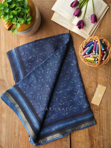 Chitralekha Blue Kota Saree with Elegant Weave