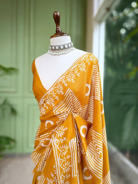 Rasika Yellow Handloom Saree