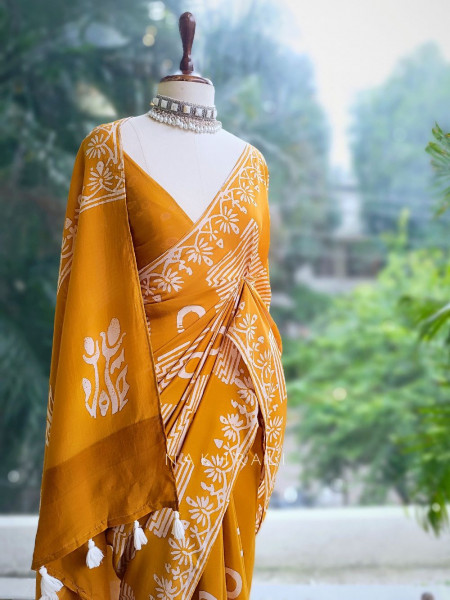 Rasika Yellow Handloom Saree