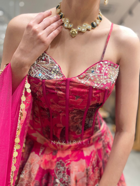 Mehfil Magic Multicolor Lehenga Set with Embroidery