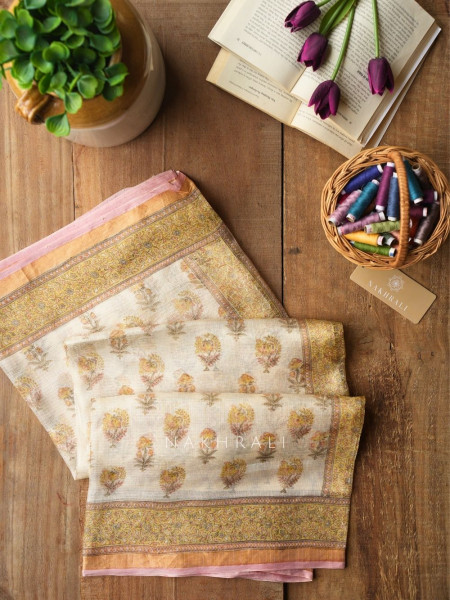 Chitralekha Cream Kota Saree with Elegant Weave