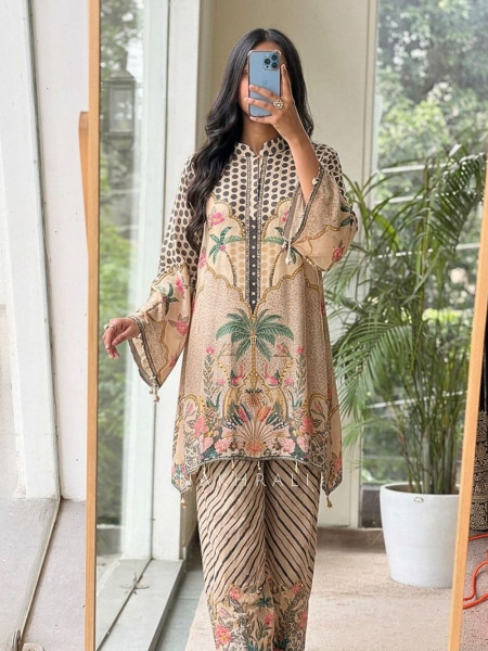 Cyprus Cream Kurta Pant Set
