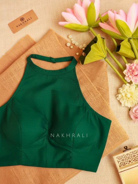 Diva Green Cotton Solid Blouse