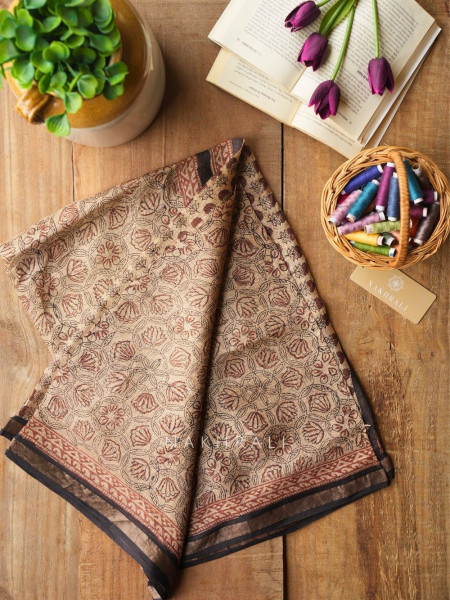 Chitralekha Brown Kota Saree with Elegant Weave