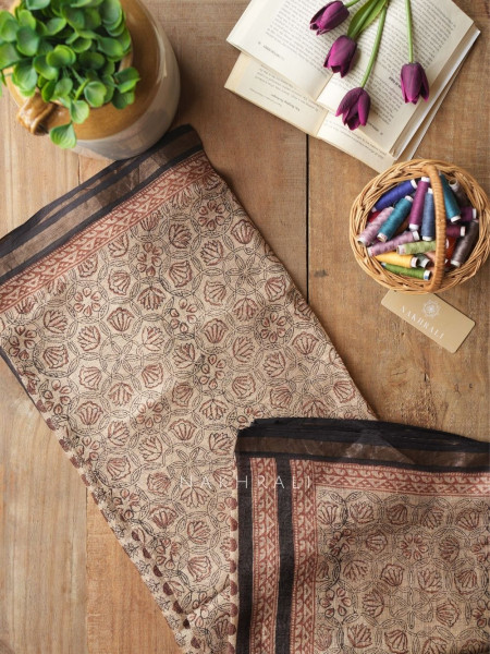 Chitralekha Brown Kota Saree with Elegant Weave