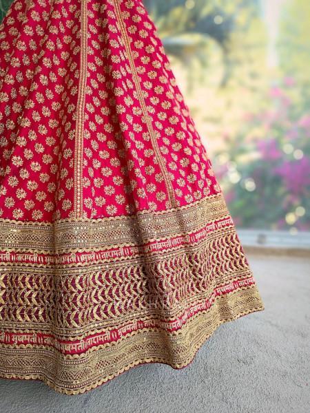 Yuvika Red Bridal Lehenga with Classic Bridal Embroidery