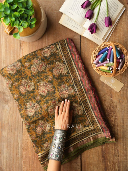 Chitralekha Mustard Kota Saree with Elegant Weave